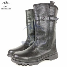 Монголки мужские натуральные черные кожаные, литая подошва