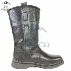 Монголки мужские натуральные черные кожаные, литая подошва