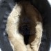 Монголки женские натуральные черные кожаные, литая подошва