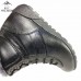 Ботинки мужские натуральные короткие черные на шнуровке