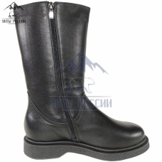 Сапоги зимние женские натуральные черные кожаные на замке "Криона"