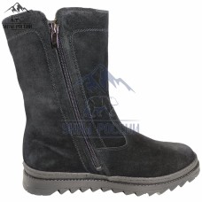 Сапоги зимние женские натуральные черные замшевые на замке "Гретта"